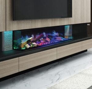Stock Image - European Home Linnea 3-Sided Electric Fireplace Electric Fireplaces - Stove Depot and Chimney Works