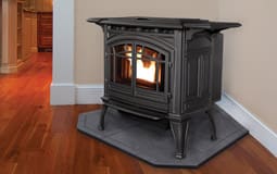 Stock Image - Enviro M55 Cast Iron Enviro Pellet Freestanding & Legs & Traditional Stove - Stove Depot and Chimney Works