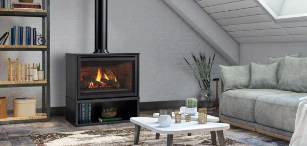 Stock Image - Majestic Trilliant Freestanding Gas Fireplace Majestic Gas Fireplace - Stove Depot and Chimney Works