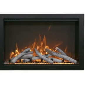 Stock Image - Amantii - Traditional Bespoke - 33" Indoor / Outdoor Electric Insert featuring Thermostatic Remote, WiFi capable and a Selection of Media Options  - Stove Depot and Chimney Works