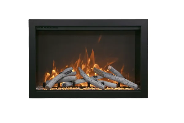 Stock Image - Amantii - Traditional Bespoke - 33" Indoor / Outdoor Electric Insert featuring Thermostatic Remote, WiFi capable and a Selection of Media Options  - Stove Depot and Chimney Works