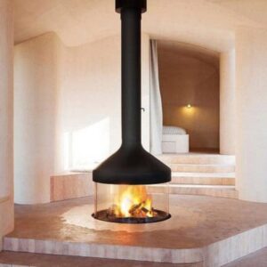 Stock Image - European Home - Meijifocus European Home Wood Chimnee Fireplace & Island Fireplace - Stove Depot and Chimney Works