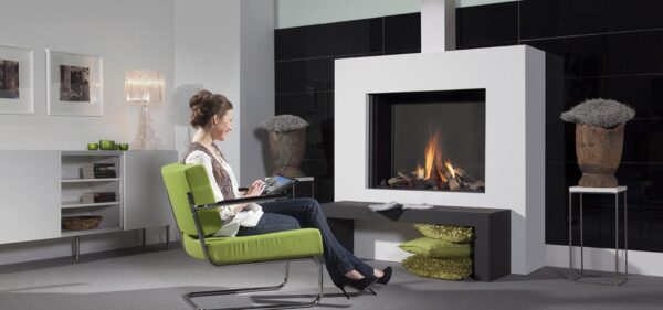 Stock Image - European Home - Modore 100H MKII European Home Gas Contemporary Fireplace - Stove Depot and Chimney Works