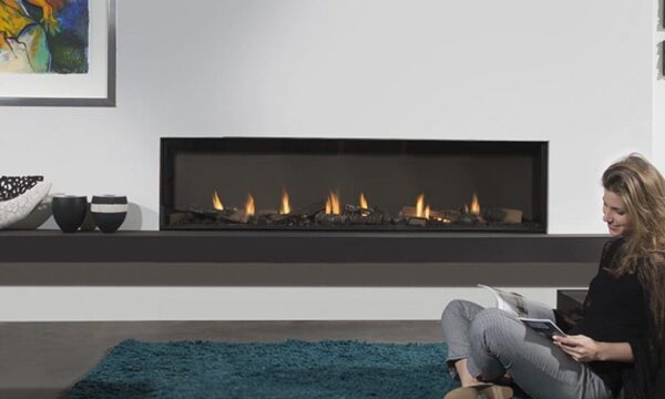 Stock Image - European Home - Modore 185 European Home Gas Linear Fireplace - Stove Depot and Chimney Works