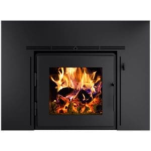 Stock Image - MF Fire - Nova Wood Burning Stove Insert MF Fire - Stove Depot and Chimney Works