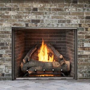 Stock Image - Outdoor Lifestyles Courtyard Gas Fireplace Outdoor Lifestyles Gas Fireplace & Outdoor Fire - Stove Depot and Chimney Works