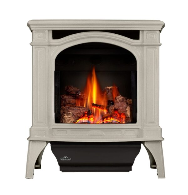 Stock Image - Napoleon - Bayfield™ Direct Vent Stove, Natural Gas, Electronic Ignition - Winter Frost Napoleon Hearth Gas Freestanding Stove - Stove Depot and Chimney Works