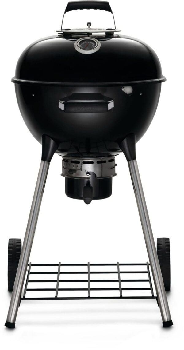 Stock Image - Napoleon - NK18 Charcoal Kettle Grill, Black Napoleon Grill Charcoal Cart Freestanding Grill - Stove Depot and Chimney Works