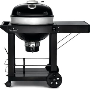 Stock Image - Napoleon - PRO22 Charcoal Kettle Grill, Black with Cart Napoleon Grill Charcoal Cart Freestanding Grill - Stove Depot and Chimney Works