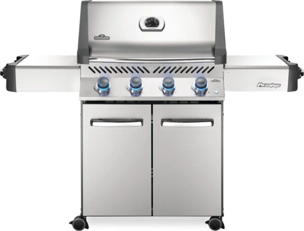 Stock Image - Napoleon - Prestige® 500 Natural Gas Grill, Stainless Steel Napoleon Grill Gas Cart Freestanding Grill - Stove Depot and Chimney Works