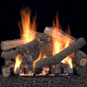 Stock Image - American Hearth - Vented Slope Glaze Burners and Matching Log Sets American Hearth - Stove Depot and Chimney Works