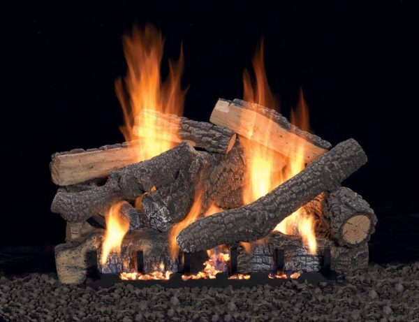 Stock Image - American Hearth - Vent-Free Slope Glaze Burners and Matching Log Sets American Hearth - Stove Depot and Chimney Works