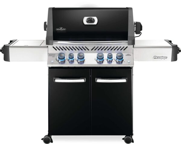Stock Image - Napoleon - Prestige® 500 Propane Gas Grill with Infrared Side and Rear Burners, Black Napoleon Grill Gas Cart & Infrared Freestanding Grill - Stove Depot and Chimney Works