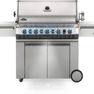 Stock Image - Napoleon - Prestige PRO™ 665 Propane Gas Grill with Infrared Rear and Side Burners, Stainless Steel Napoleon Grill Gas Cart & Infrared Freestanding Grill - Stove Depot and Chimney Works