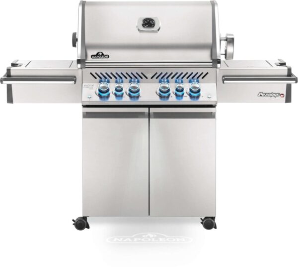 Stock Image - Napoleon - Prestige PRO™ 500 Propane Gas Grill with Infrared Rear and Side Burners, Stainless Steel Napoleon Grill Gas Cart & Infrared Freestanding Grill - Stove Depot and Chimney Works