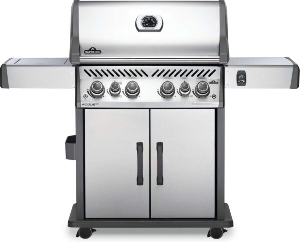 Stock Image - Napoleon - Rogue® SE 525 Propane Gas Grill with Infrared Rear and Side Burners, Stainless Steel Napoleon Grill Gas Cart & Infrared Freestanding Grill - Stove Depot and Chimney Works