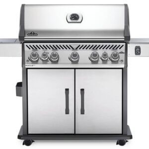 Stock Image - Napoleon - Rogue® SE 625 Propane Gas Grill with Infrared Rear and Side Burners, Stainless Steel Napoleon Grill Gas Cart & Infrared Freestanding Grill - Stove Depot and Chimney Works