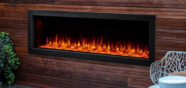 Stock Image - SimpliFire Forum Outdoor Electric Fireplace SimpliFire Electric Fireplace & Outdoor Fire - Stove Depot and Chimney Works