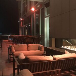 Stock Image - Flare - See Through Flare Fireplaces Gas See-Thru Fireplace & Outdoor Fire - Stove Depot and Chimney Works