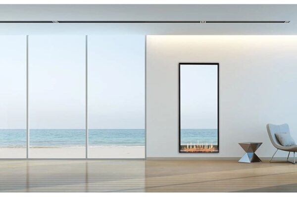 Stock Image - Flare - Passage Flare Fireplaces Gas Portrait & See-Thru Fireplace - Stove Depot and Chimney Works