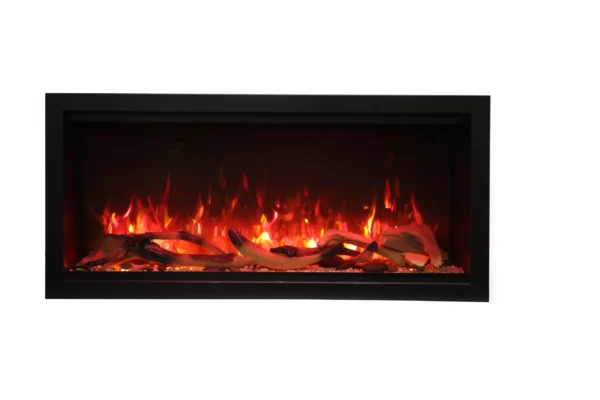 Stock Image - Amantii - Smart 42" Extra Tall Clean face Electric Built-in with black steel surround  - Stove Depot and Chimney Works