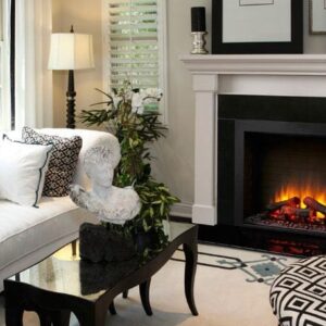 Stock Image - SimpliFire Built-In Electric Fireplace SimpliFire Electric Fireplace - Stove Depot and Chimney Works