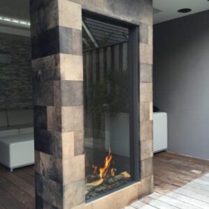 Stock Image - European Home - Sky T MKII European Home Gas Portrait & See-Thru Fireplace - Stove Depot and Chimney Works
