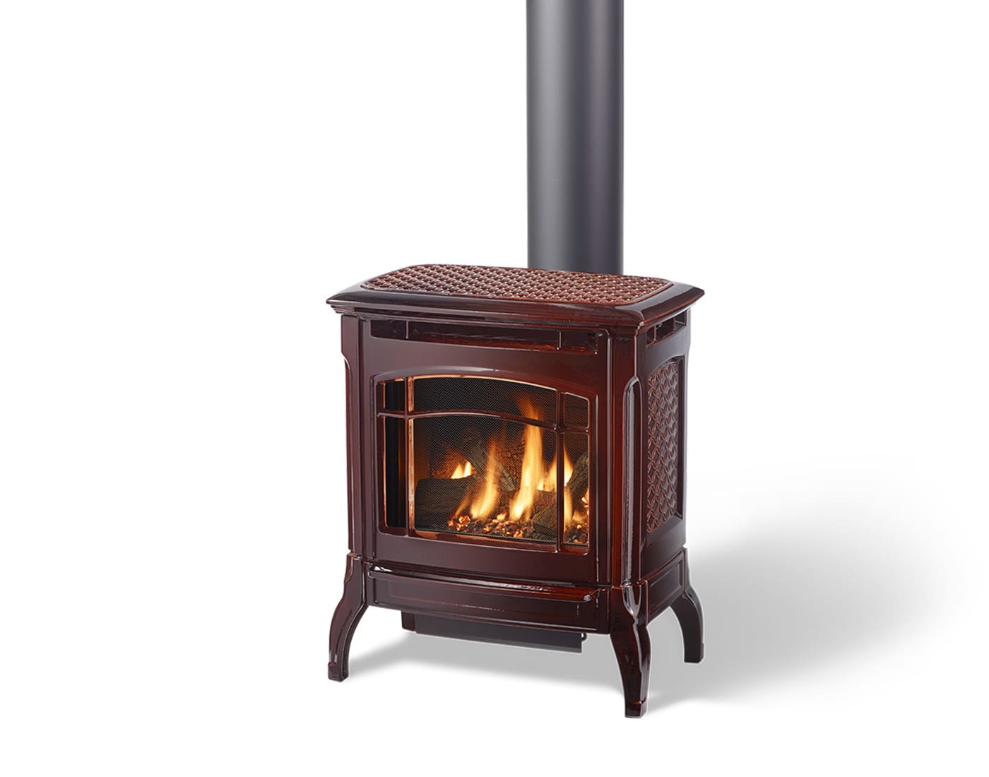 Stock Image - Hearthstone Stowe Gas Stoves - Stove Depot and Chimney Works
