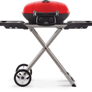 Stock Image - Napoleon - TravelQ™ 285X Portable Propane Gas Grill and Scissor Cart with Griddle, Red Napoleon Grill Gas Portable Portable Grill - Stove Depot and Chimney Works