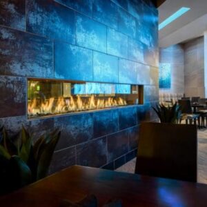 Stock Image - European Home - Tenore 240 MKII European Home Gas See-Thru Fireplace - Stove Depot and Chimney Works