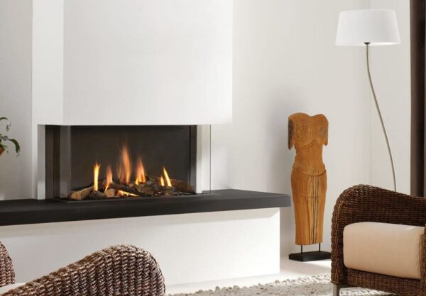 Stock Image - European Home - Trisore 95 MKII European Home Gas Bay Fireplace - Stove Depot and Chimney Works