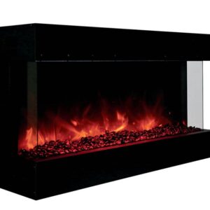 Stock Image - Amantii - Smart 40" 3 sided glass electric fireplace Built-in only  - Stove Depot and Chimney Works