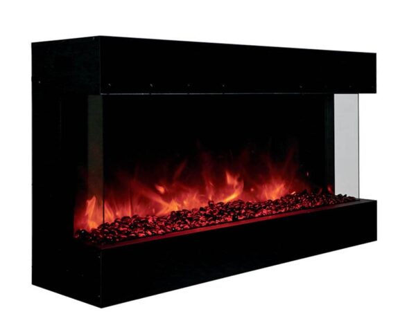 Stock Image - Amantii - Smart 40" 3 sided glass electric fireplace Built-in only  - Stove Depot and Chimney Works