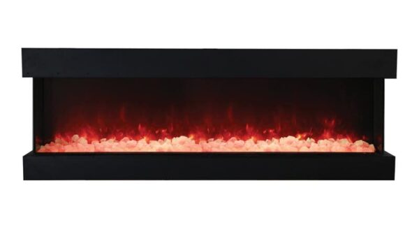 Stock Image - Amantii - Smart 72" 3 sided glass electric fireplace Built-in only  - Stove Depot and Chimney Works