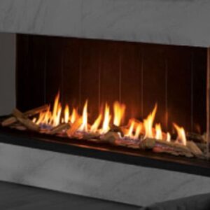 Stock Image - Urbana - U70 Tall Bay Fireplace Is In Showroom - Stove Depot and Chimney Works