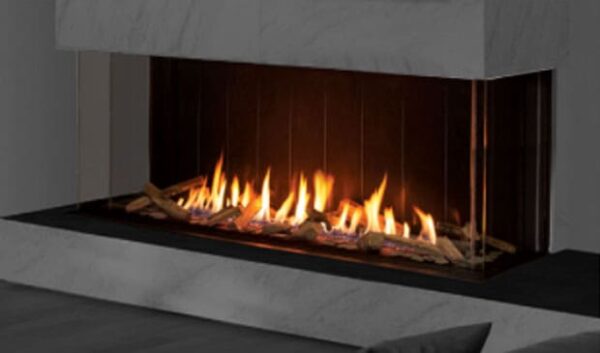 Stock Image - Urbana - U70 Tall Bay Fireplace Is In Showroom - Stove Depot and Chimney Works