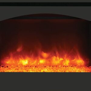 Stock Image - Amantii - 31" Zero Clearance Fireplace with 32" x28" Arch Steel Surround  - Stove Depot and Chimney Works