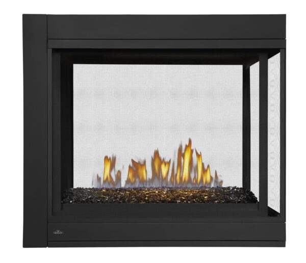 Stock Image - Napoleon - Ascent™ Multi-View 3-Sided Direct Vent Fireplace with Glass Embers, Natural Gas, Electronic Ignition Napoleon Hearth Gas Multi-Sided Fireplace - Stove Depot and Chimney Works