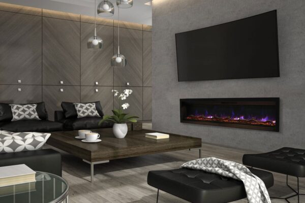 Stock Image - Ambiance IW 74 Ambiance Electric Linear Fireplace - Stove Depot and Chimney Works