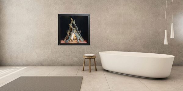 Stock Image - DaVinci Custom Fireplaces - Maestro Collection - Square Gas Fireplace DaVinci Gas Square Fireplace & Outdoor Fire - Stove Depot and Chimney Works