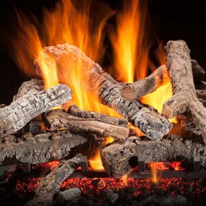Stock Image - Ambiance - Cherry Grove Ambiance Gas Log Set & Burner - Stove Depot and Chimney Works