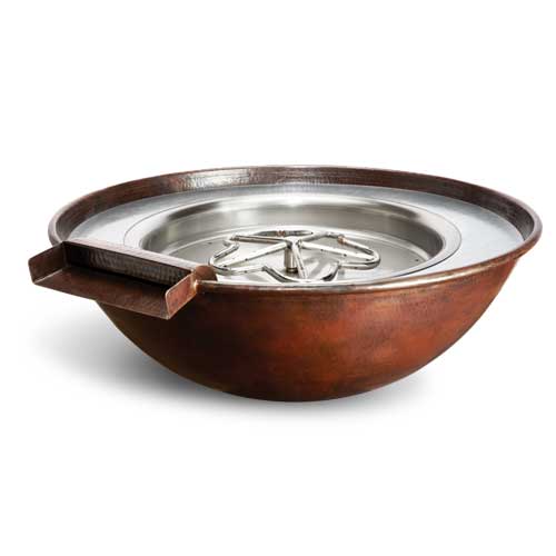 Stock Image - Copper Bowl Series Hammered Tempe Model Bowl - Stove Depot and Chimney Works