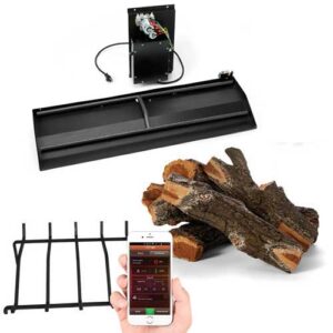 Stock Image - Dual Burner, Grate and Log Set Kit gas burner - Stove Depot and Chimney Works