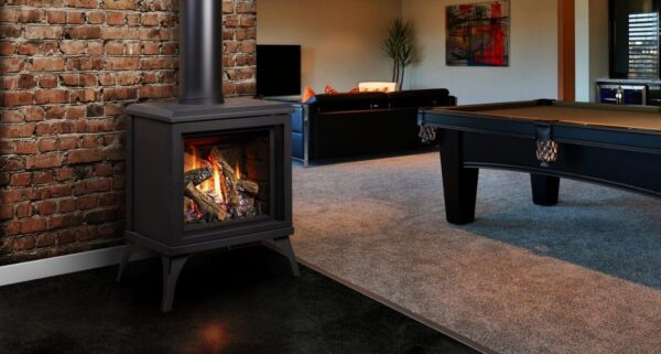 Stock Image - Kingsman - FDV200S -  Free Standing Direct Vent Stove Base Model - Stove Depot and Chimney Works