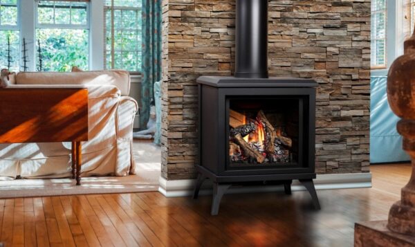 Stock Image - Kingsman - FDV200S -  Free Standing Direct Vent Stove Base Model - Stove Depot and Chimney Works
