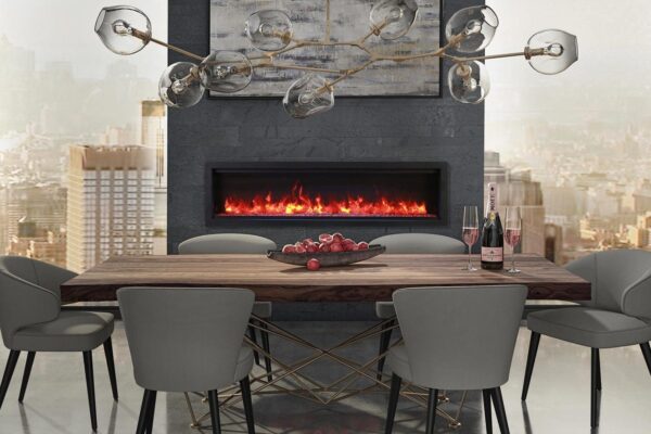 Stock Image - Ambiance - Impressionist 60 Ambiance Electric Linear Fireplace - Stove Depot and Chimney Works