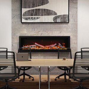 Stock Image - Ambiance - Impressionist 60 Ambiance Electric Linear Fireplace - Stove Depot and Chimney Works