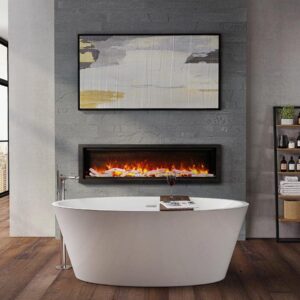 Stock Image - Ambiance - Impressionist 74 Ambiance Electric Linear Fireplace - Stove Depot and Chimney Works