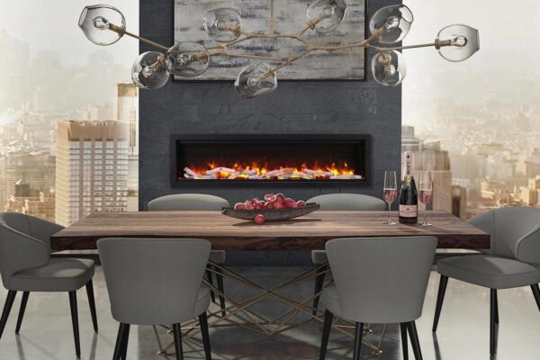 Stock Image - Ambiance - Impressionist 88 Ambiance Electric Linear Fireplace - Stove Depot and Chimney Works