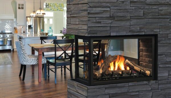 Stock Image - Kingsman - MCVP42 - Peninsula Clean View - Tempered Glass Base Model - Stove Depot and Chimney Works